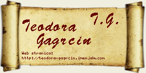 Teodora Gagrčin vizit kartica
